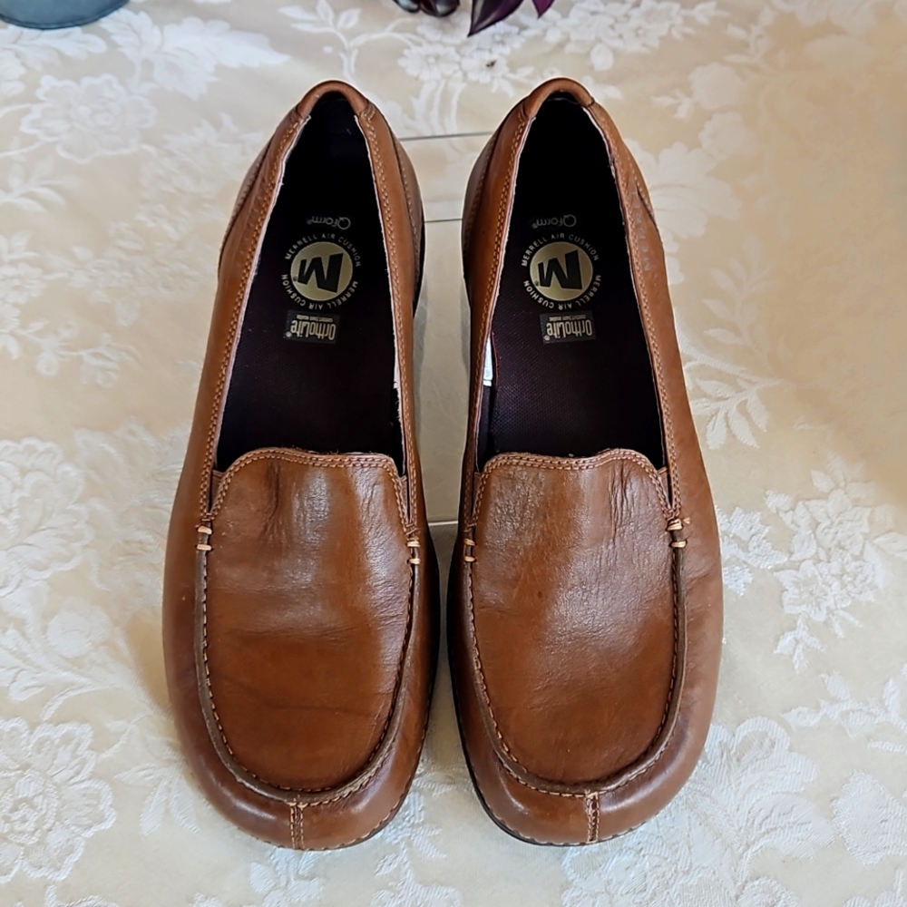 Merrell OrthoLite Leather Slip On